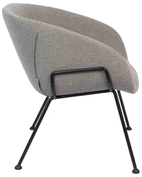 Zuiver Feston Design Fauteuil Grijze Stof