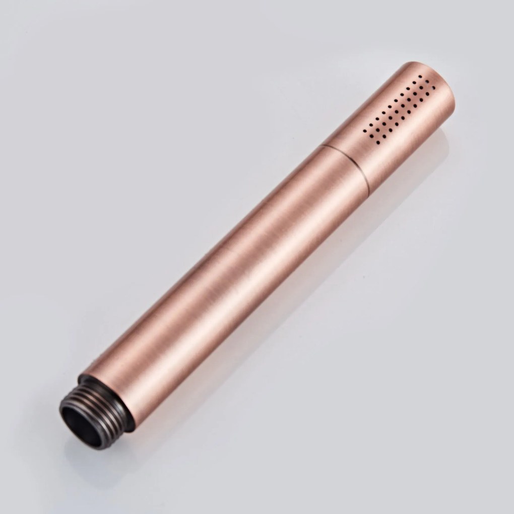 Saniclear Copper glijstangset met staafhanddouche geborsteld koper