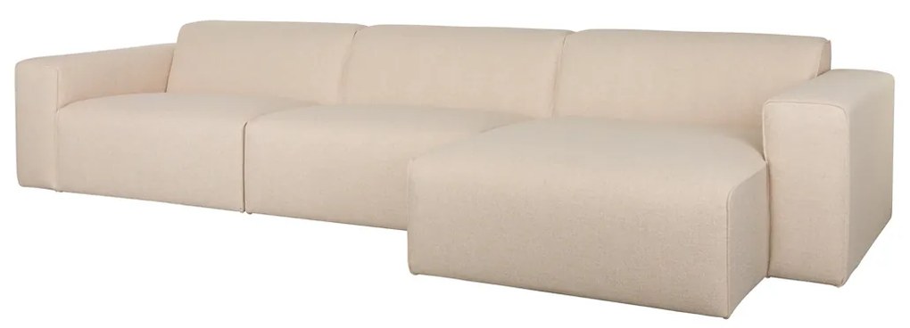Zuiver Milka Sand Design Bank Met Chaise Longue Rechts Zandkleur