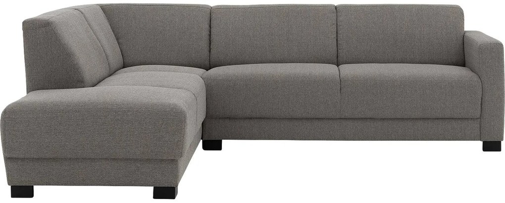 Goossens  My Style grijs, stof, 2,5-zits, stijlvol landelijk met ligelement links