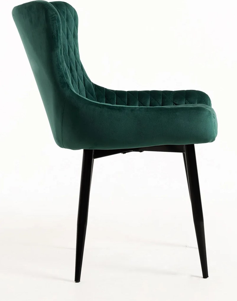 Set van 4 Sanda Fluwelen Stoelen