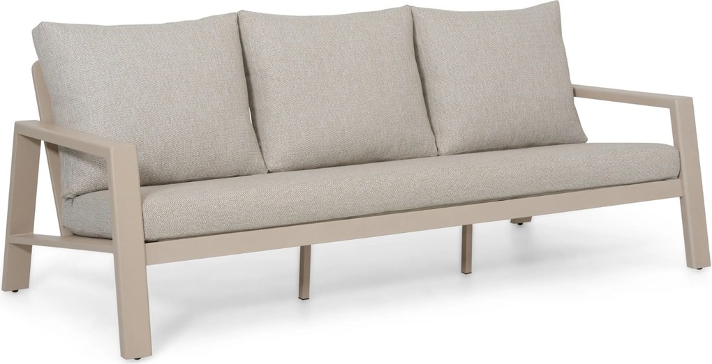 Stoel en Bank Loungeset 5 personen Aluminium Zand/Beige Lifestyle Garden Furniture Melone