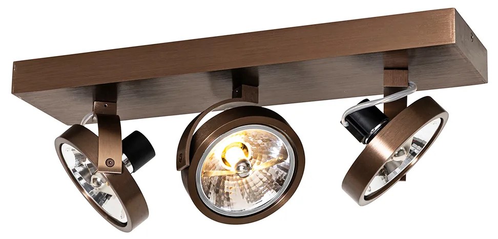 Design spot donkerbrons 3-lichts draai- en kantelbaar - Go