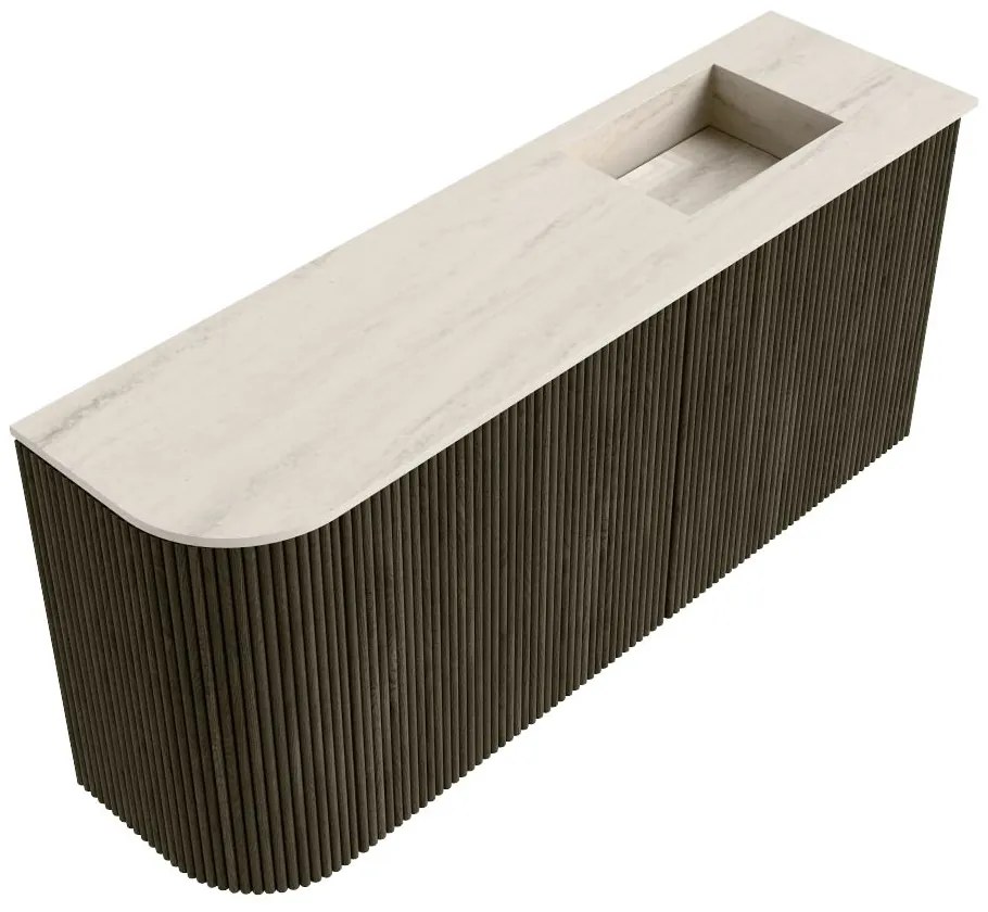 Mondiaz Joya DLux 90cm toiletmeubel ronding links shadow met wastafel faye rechts 1 kraangat meli