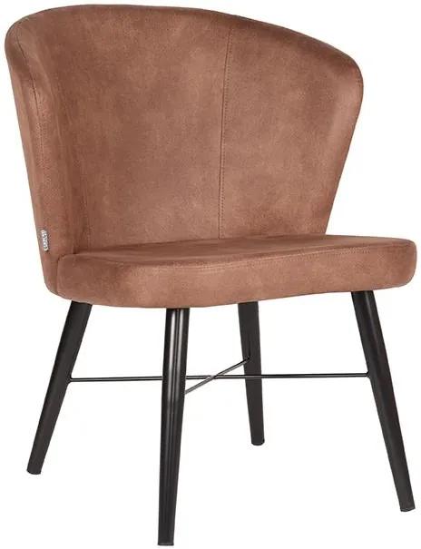 LABEL 51 | Fauteuil Wave breedte 64 cm x hoogte 79 cm x diepte 68 cm tanny bruin fauteuils microfiber meubels stoelen & fauteuils