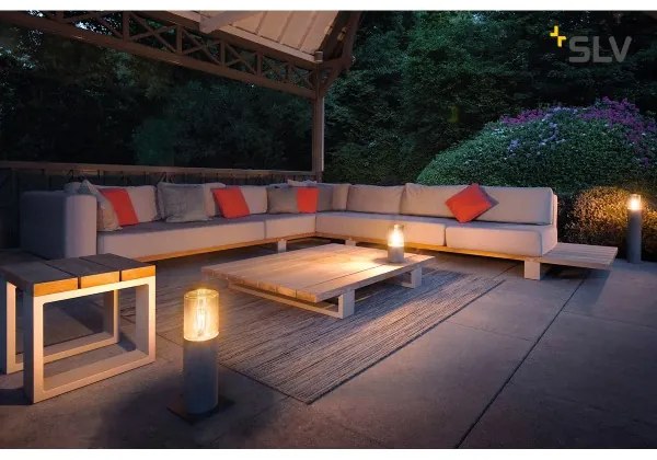 SLV Nederland 2850253016 Staande lampen LISENNE POLE 70 grijs 1xE27 LISENNE POLE 70 grijs 1xE27