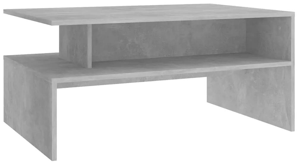 vidaXL Salontafel 90x60x42,5 cm spaanplaat betongrijs