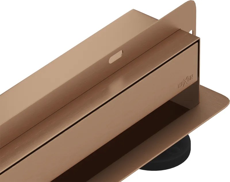 Mexen Flat Wall lijnvormige wandafvoer 2-in-1 80 cm, geborsteld koper - 1C30080