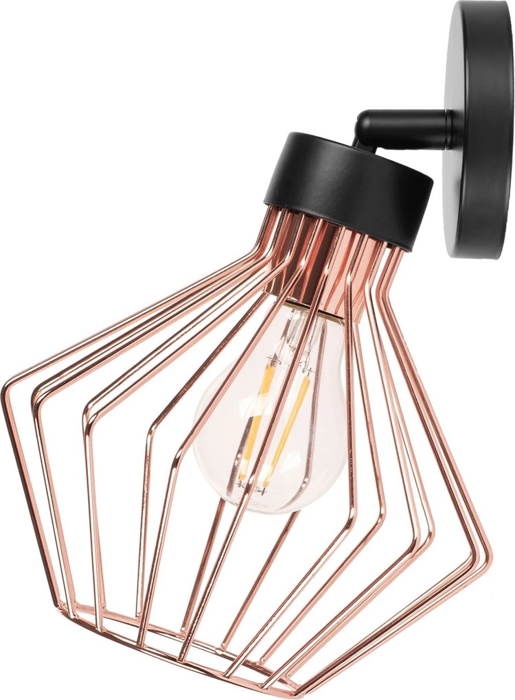 Wandlamp metalen wandlamp loft roze zwart APP534-1W