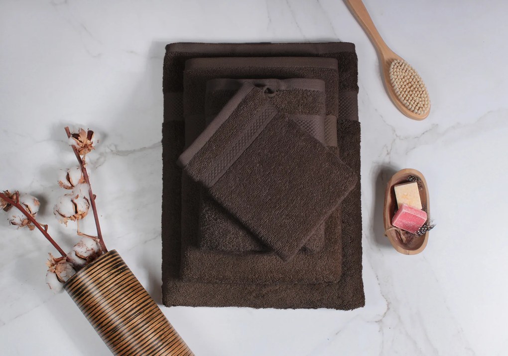Washandjes Hotel Collectie – 6 stuks – 16×21 – chocoladebruin