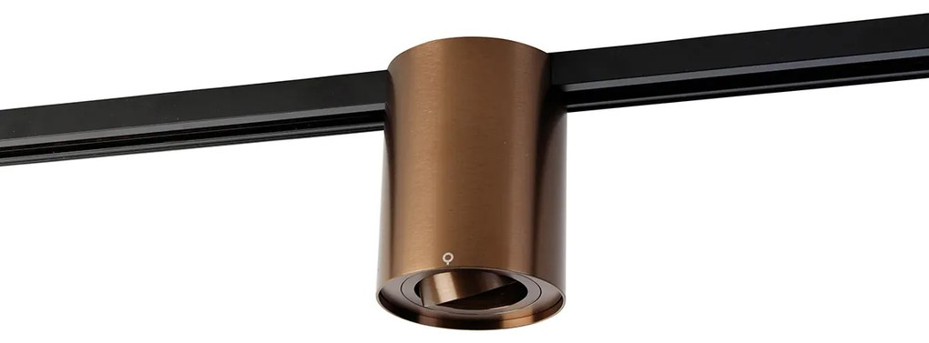 Moderne 1-fase railspot donkerbrons - Iconic Rondoo Up