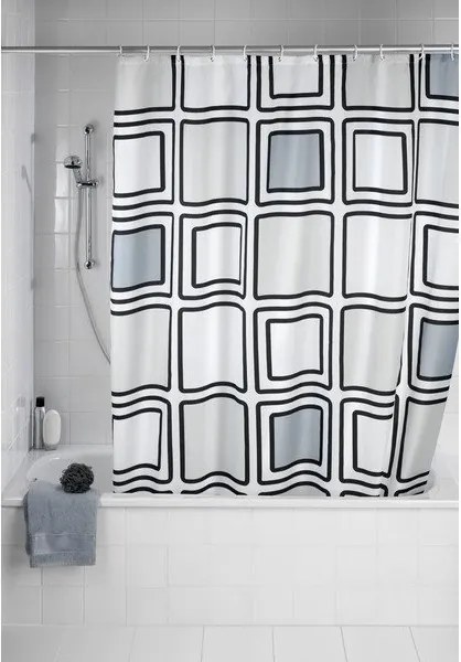 Wenko Douchegordijn polyester 180x200cm 100% polyester met anti schimmel behandeling Multi 20049100