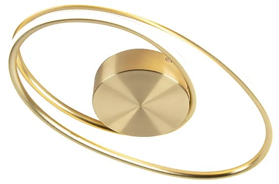 Design plafondlamp goud incl. LED 3 staps dimbaar - Rowan