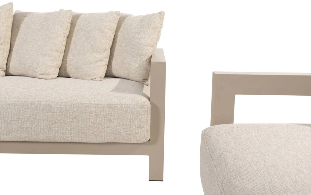 4 Seasons Outdoor Raffinato 1,5-zits loungebank links latte  Loungebank    beige weerbestendig