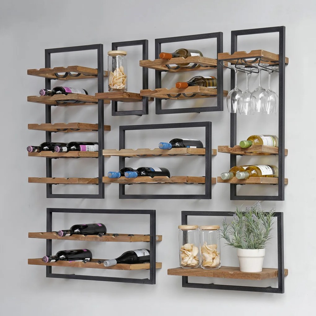 DTP Home Winemate Natural Type B Wijnrek Aan De Wand - 35x25x35cm.