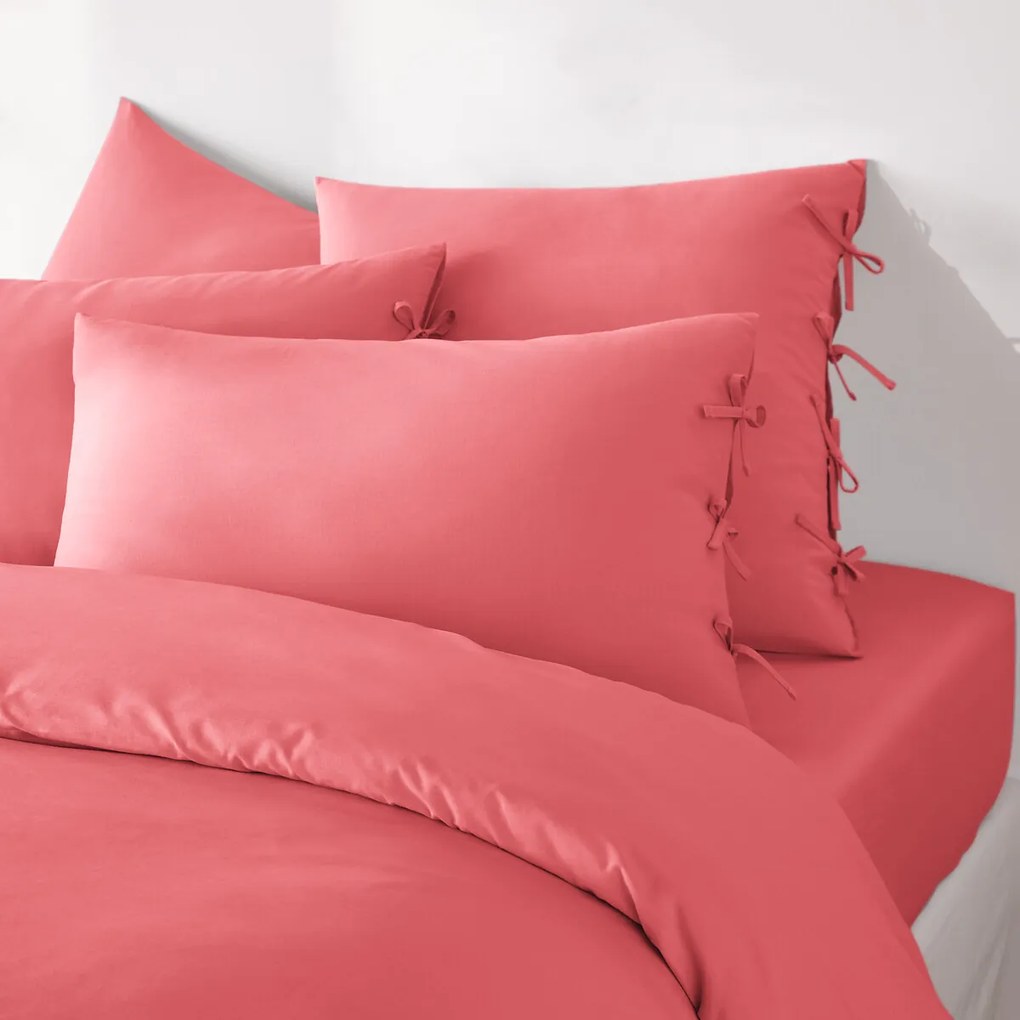 Effen kussensloop te strikken in katoen , Scenario