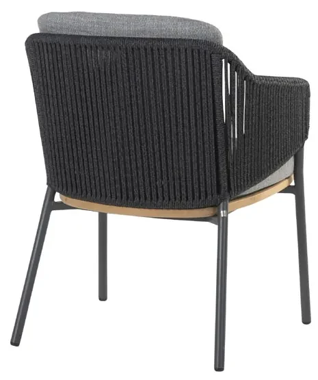 4 Seasons Outdoor Ravello tuinset met Basso tafel en bank Tuinset houtkleur weerbestendig
