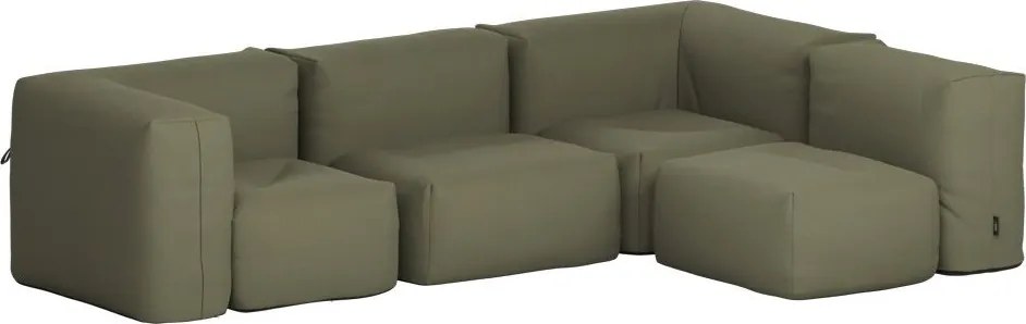 Soft Zitzak Outdoor 4 Seater Hoekbank - Kirra Olive
