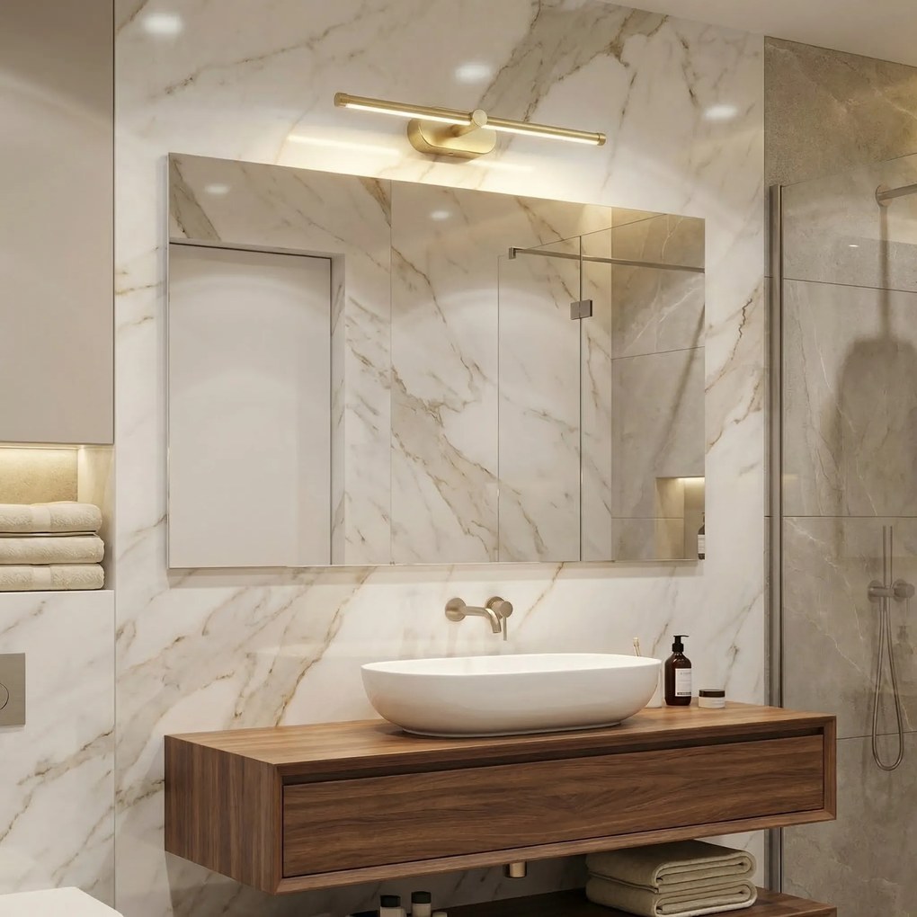 Badkamer LED-wandlamp APP1892-1W 40 cm BRUSH GOLD