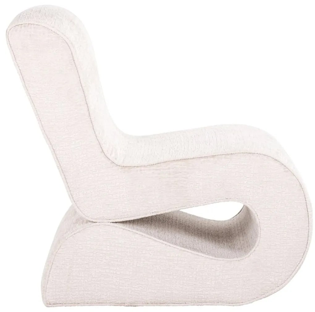 Richmond Interiors Frankie Design Fauteuil Ronde Vormen Creme Wit