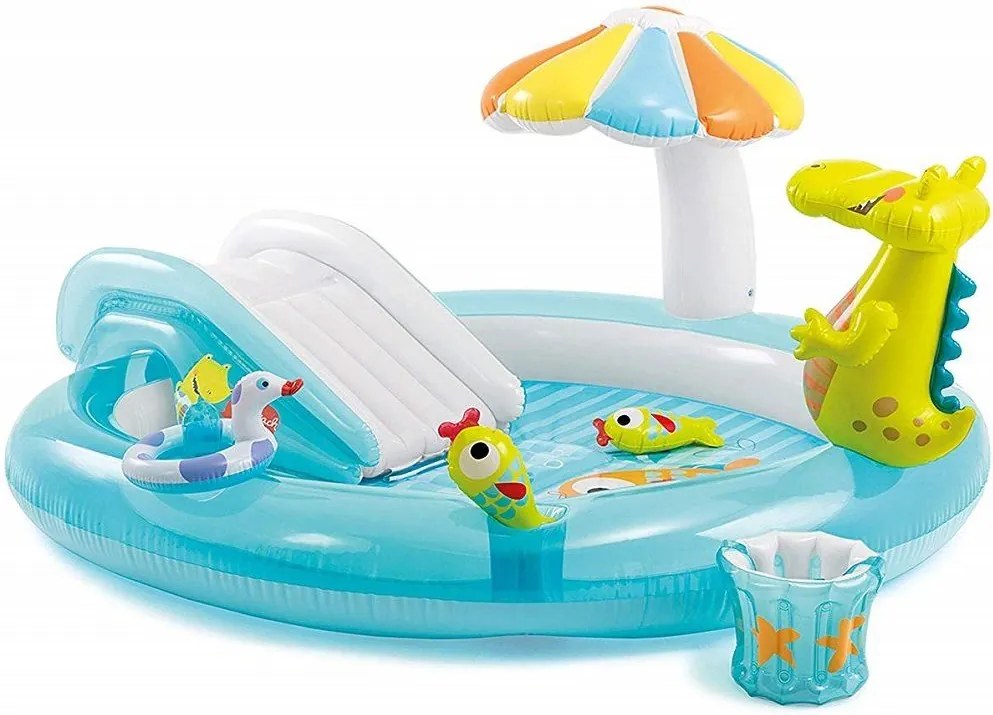Intex opblaasbaar waterpark Krokodil - L201 x B170 x H84 cm