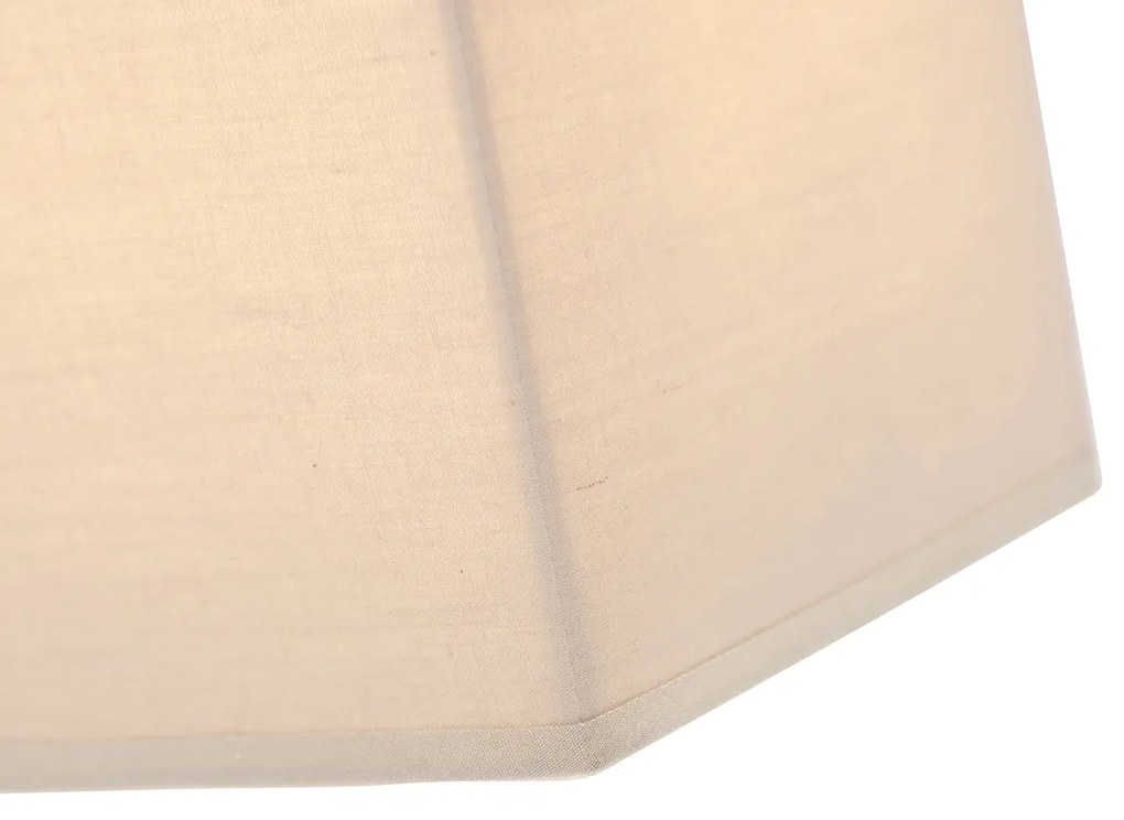 Landelijke wandlamp beige met stoffen kap - Vete Modern E27 Binnenverlichting Lamp