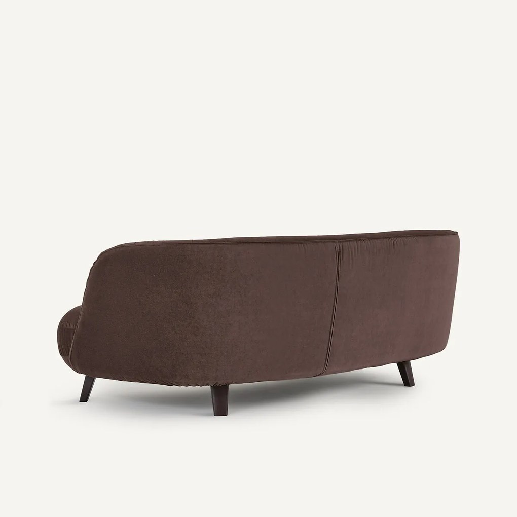 3-zits bank in linnen fluweel, Rosebury, ontwerp Emmanuel Gallina