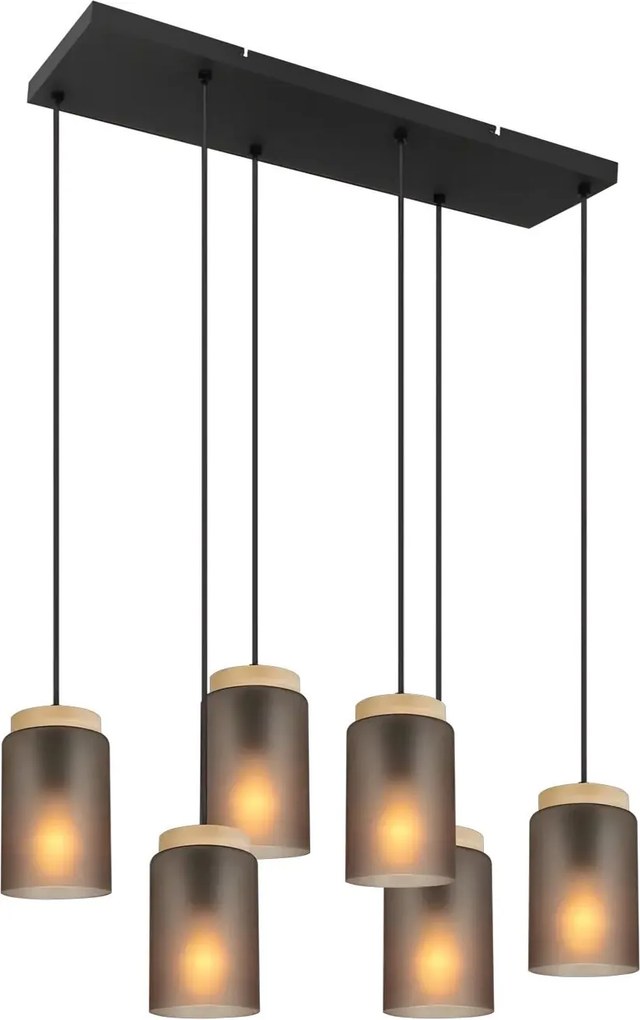 Hanglamp APP1813-6CP Frosted Grey