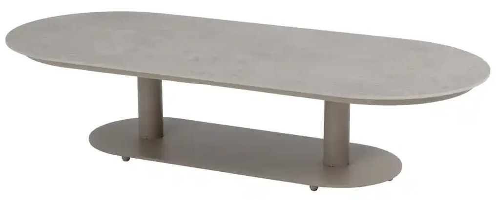 4 Seasons Outdoor Boaz loungetafel latte met ovaal blad 150 x 60 cm (H 35 cm) Loungetafel   beige weerbestendig