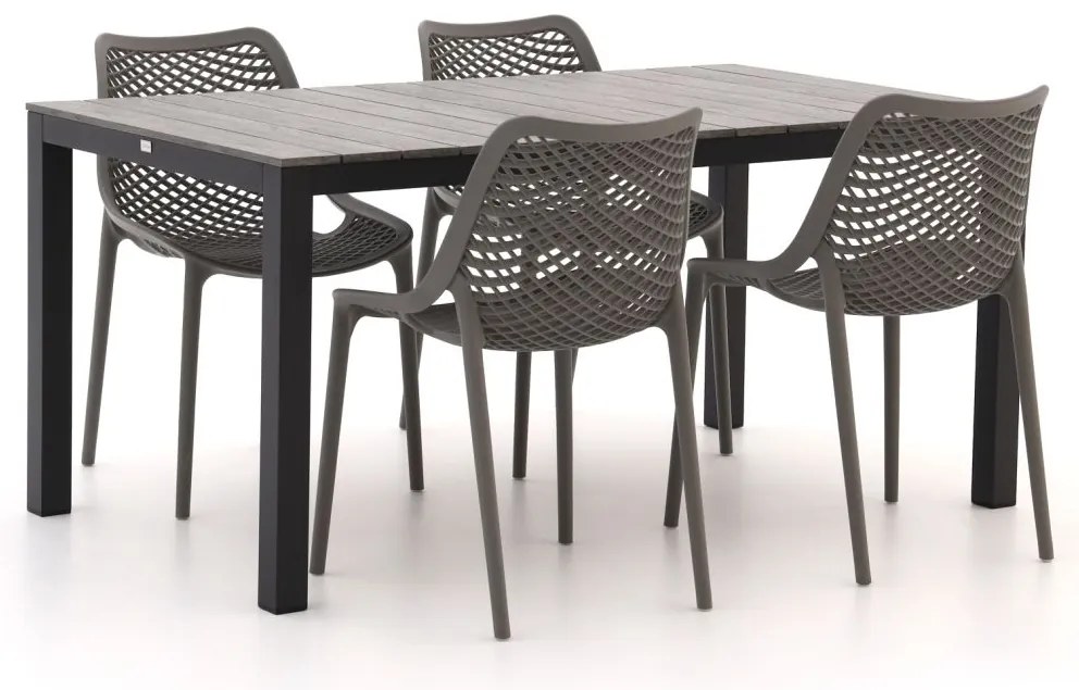 + 15% kassakorting | Diningset Forza  | 4 personen polywood | Tuinset stapelbaar | 5-delig | Kees Smit Tuinmeubelen