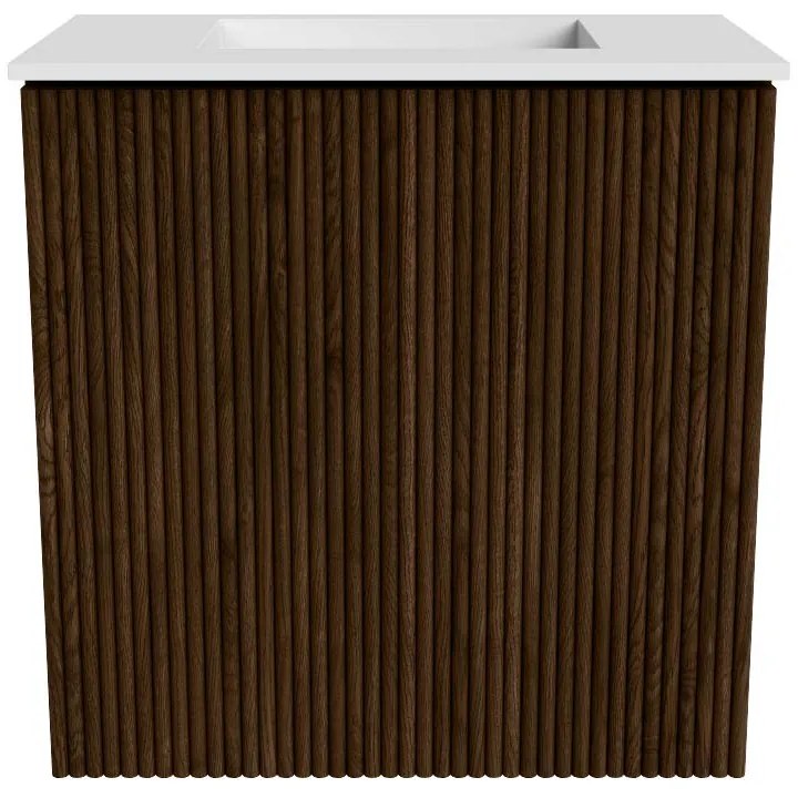 Mondiaz Joya 40cm toiletmeubel walnut met wastafel faye midden zonder kraangat talc