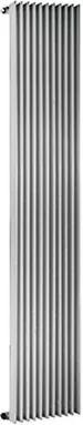 Plieger Antika designradiator verticaal middenaansluiting 1800x300mm 875W zilver metallic 7252772