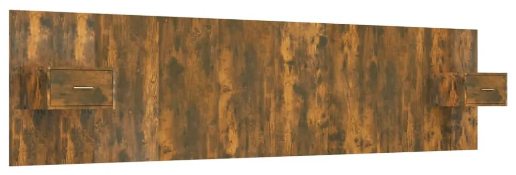 vidaXL Hoofdbord met kastjes bewerkt hout gerookt eikenkleurig