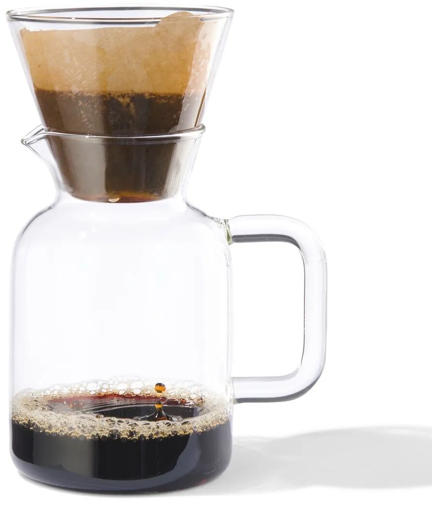 HEMA Koffiekan Met Filter Koffiebinkie Glas 600ml