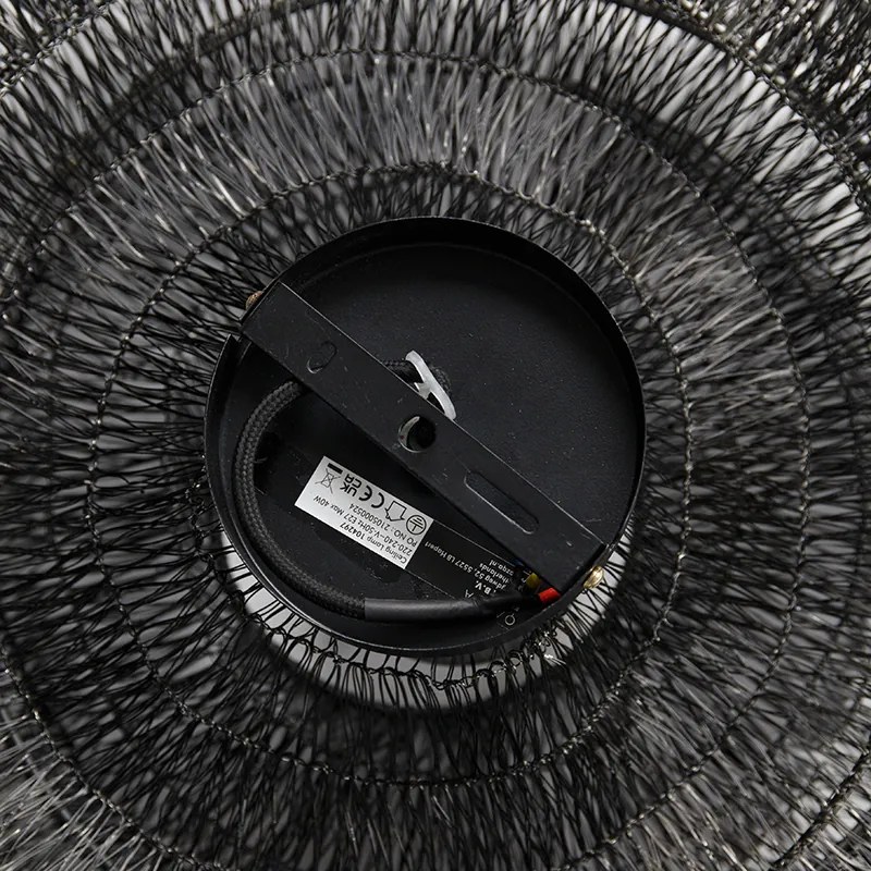 Oosterse plafondlamp zwart 45 cm - Vadi