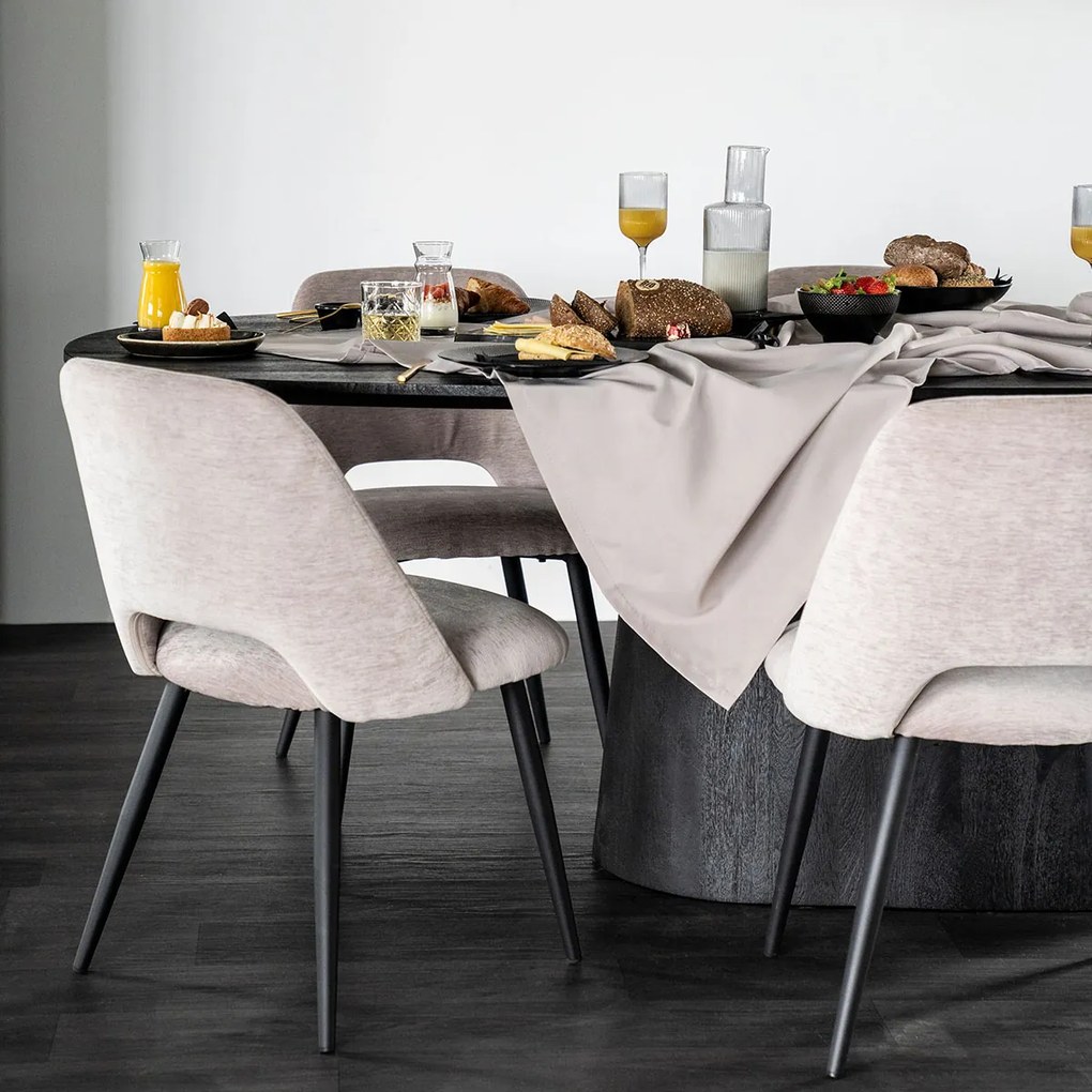 Eettafel Ovaal Zwart 300 Cm - 300 X 110cm.