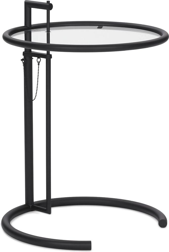 ClassiCon Adjustable Table E 1027 Black bijzettafel 52 helder glas