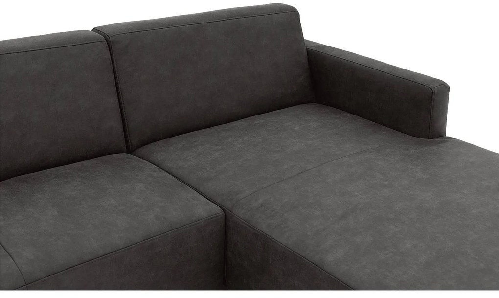 Goossens  Key West antraciet, micro leer, 2,5-zits, modern design