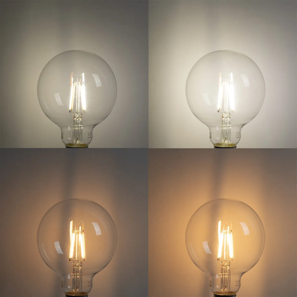 Set van 5 Smart E27 LED lamp G95 4,5W 470 lm 1800-4000K