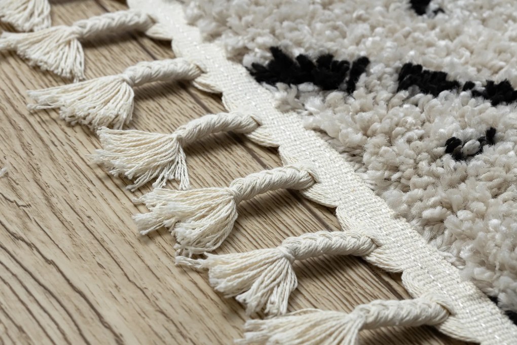 Tapijt, Vloerbekleding BERBER TETUAN B751 zigzag , crème - voor keuken, naar de gang