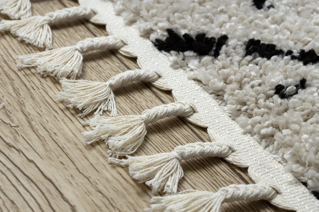Tapijt, Vloerbekleding BERBER TETUAN B751 zigzag , crème - voor keuken, naar de gang