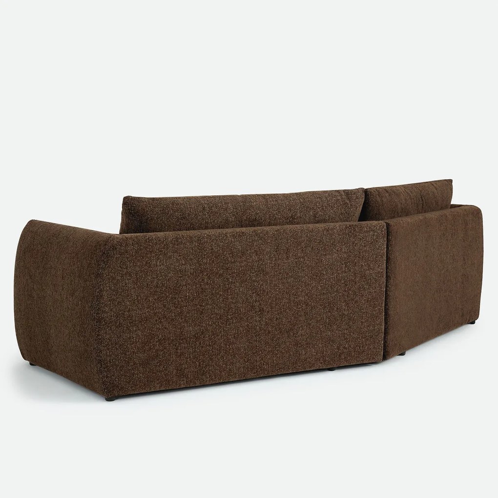 5-zits trapezebank in gemêleerde chenille, EDITH