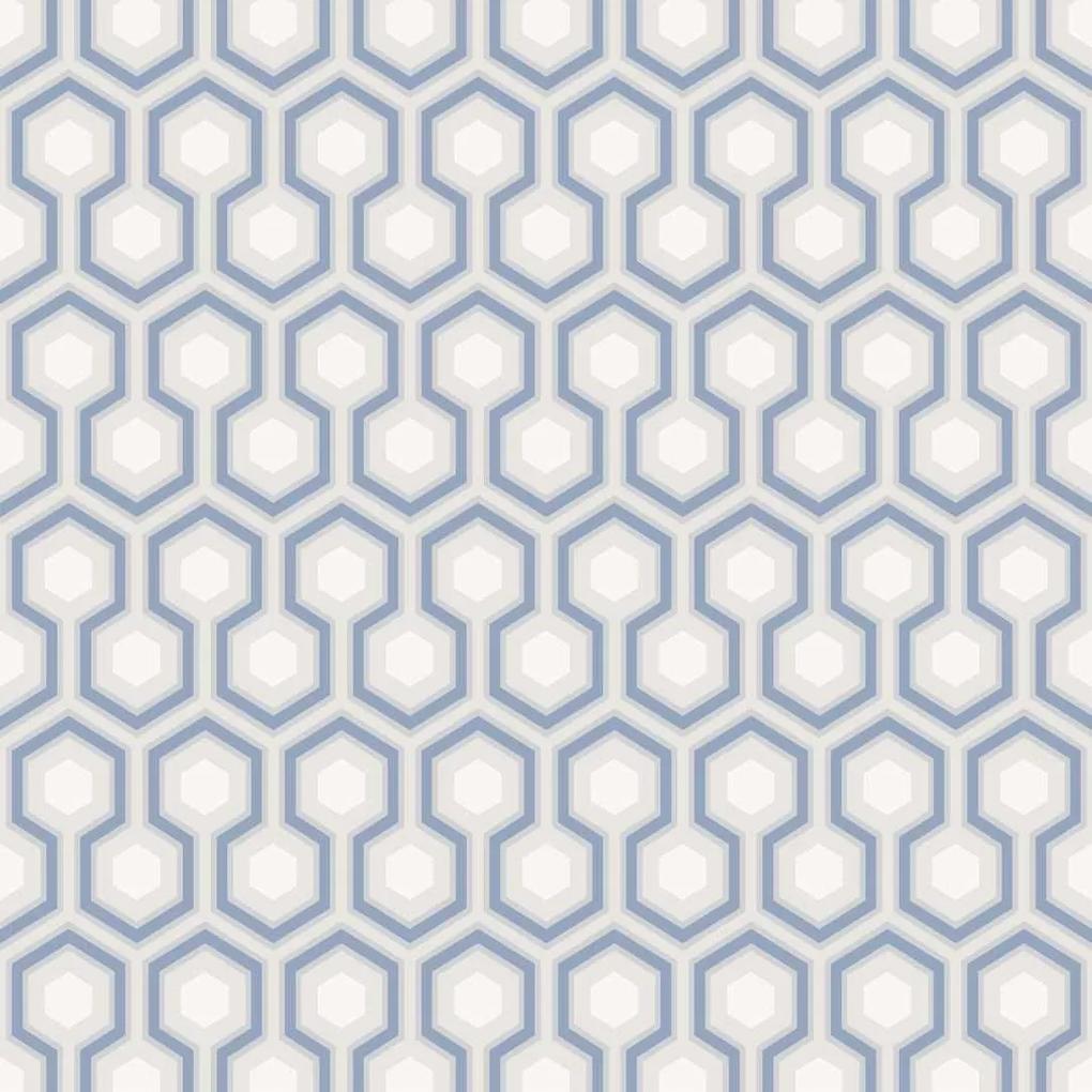 Cole & Son Hicks' Hexagon behang blue & grey