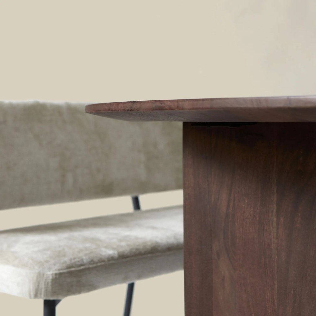 Organische Tafel Walnoot Bruin 180 Cm - 180 X 90cm.