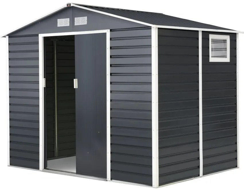 Metalen gereedschapshuisje Malmo 2,8 x 1,9 m Store Boss antraciet