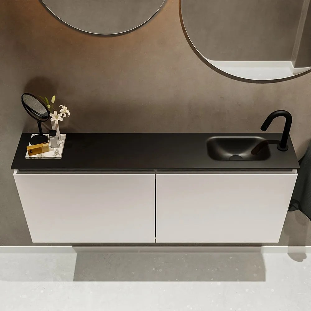 Mondiaz Ture 120cm toiletmeubel linen met wastafel urban rechts 1 kraangat