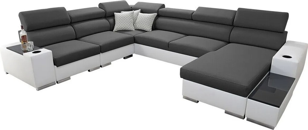 Hoekbank Pearland 105, Aanwezig, Aanwezig, 358x282x80cm, 278 kg, Poten: Hout, Metaal