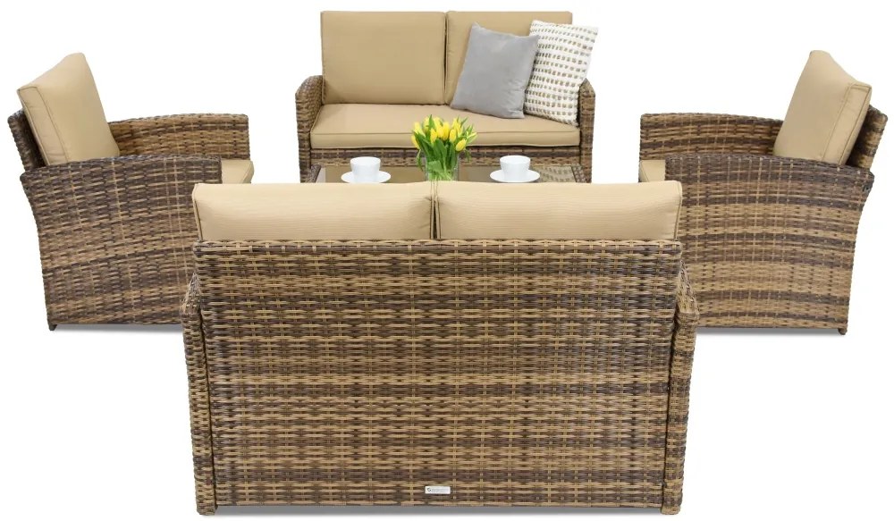 Monaco Coffee 6 Tuinpunt tuinmeubelen bruin