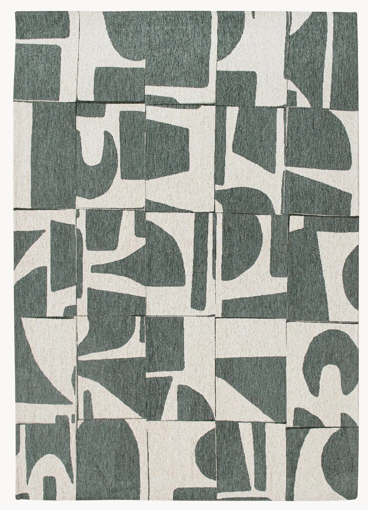 Wasbaar jacquard in- & outdoor vloerkleed Papercut