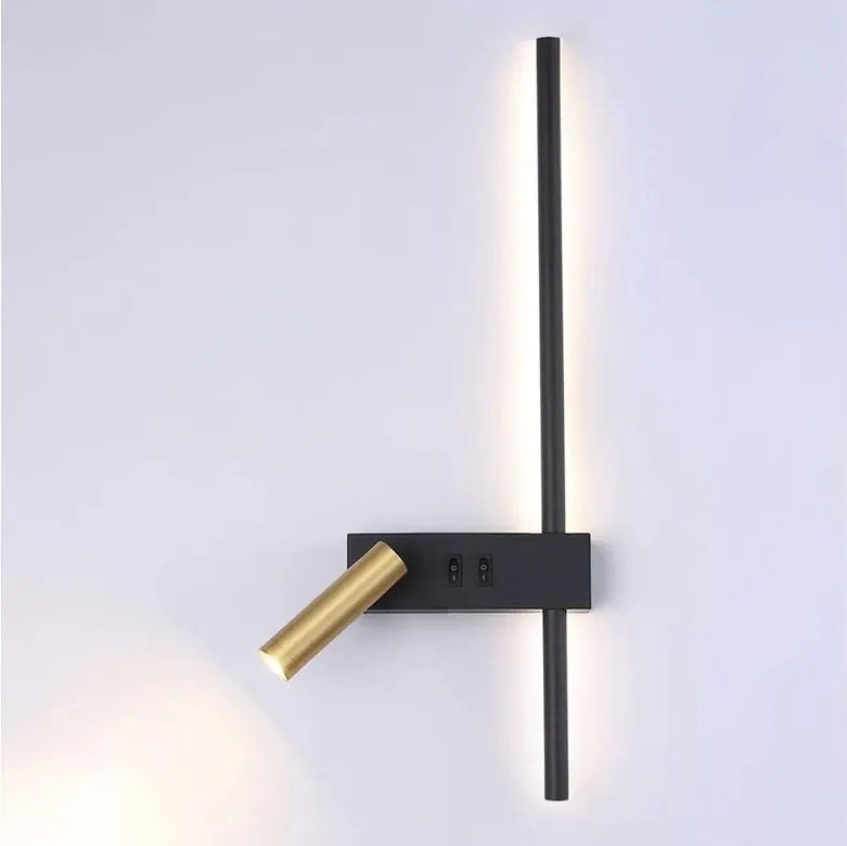 WANDLAMP APP1439-2-W LEFT BLACK GOLD